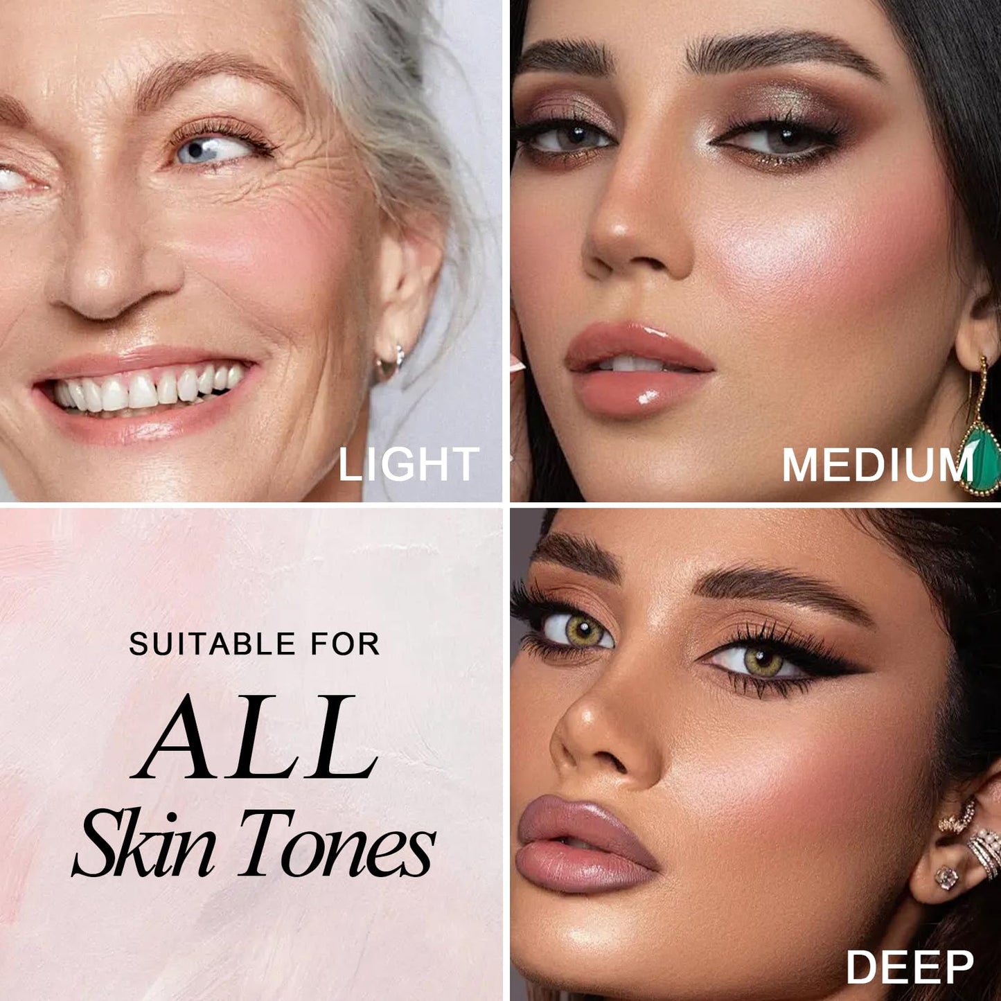 FREEORR All in One Baked Makeup Palette wiht Bronzer, Highlighter, Blush and Eyeshadow, Highly Pigmented, Long Lasting Travel Compact, Baking Makeup Palette Gift for Women