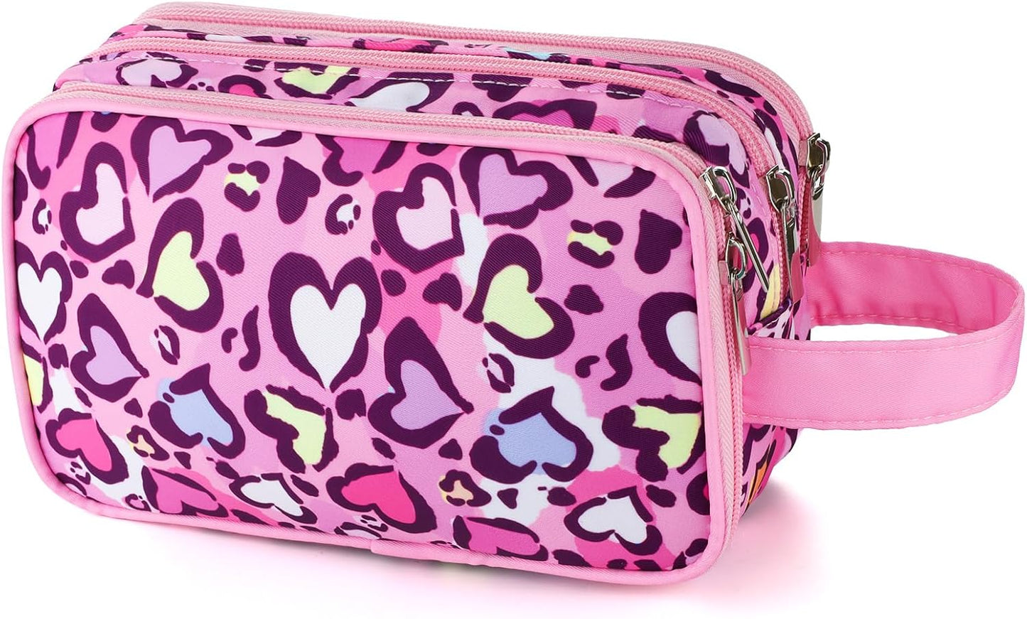 Kids Toiletry Bag - Waterproof Mermaid Scales Travel Cosmetic Bag for Girls | Hanging Wash Bag