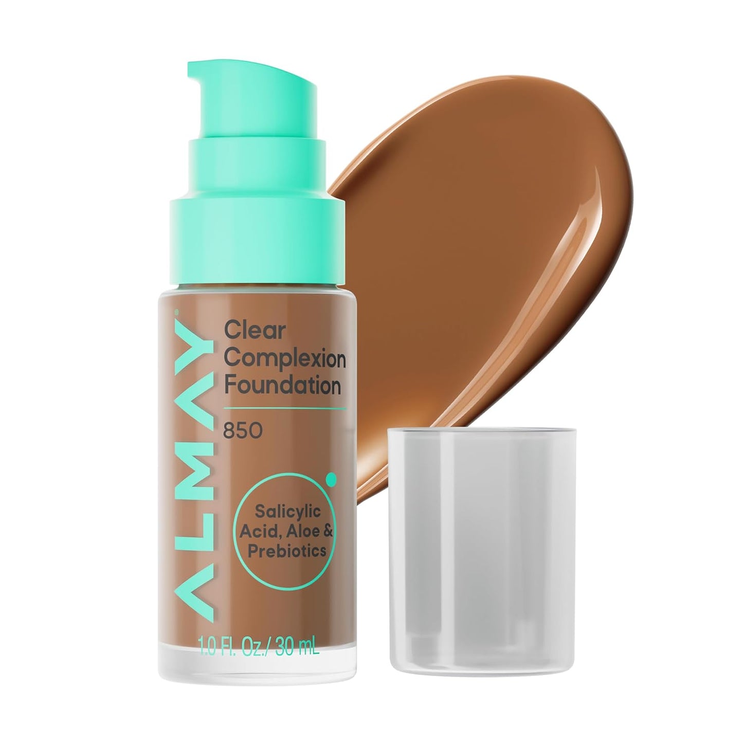 Almay Clear Complexion Foundation - Oil-Free Makeup for Acne-Prone Skin | Buildable Coverage, Soft-Matte Finish, 1 fl oz