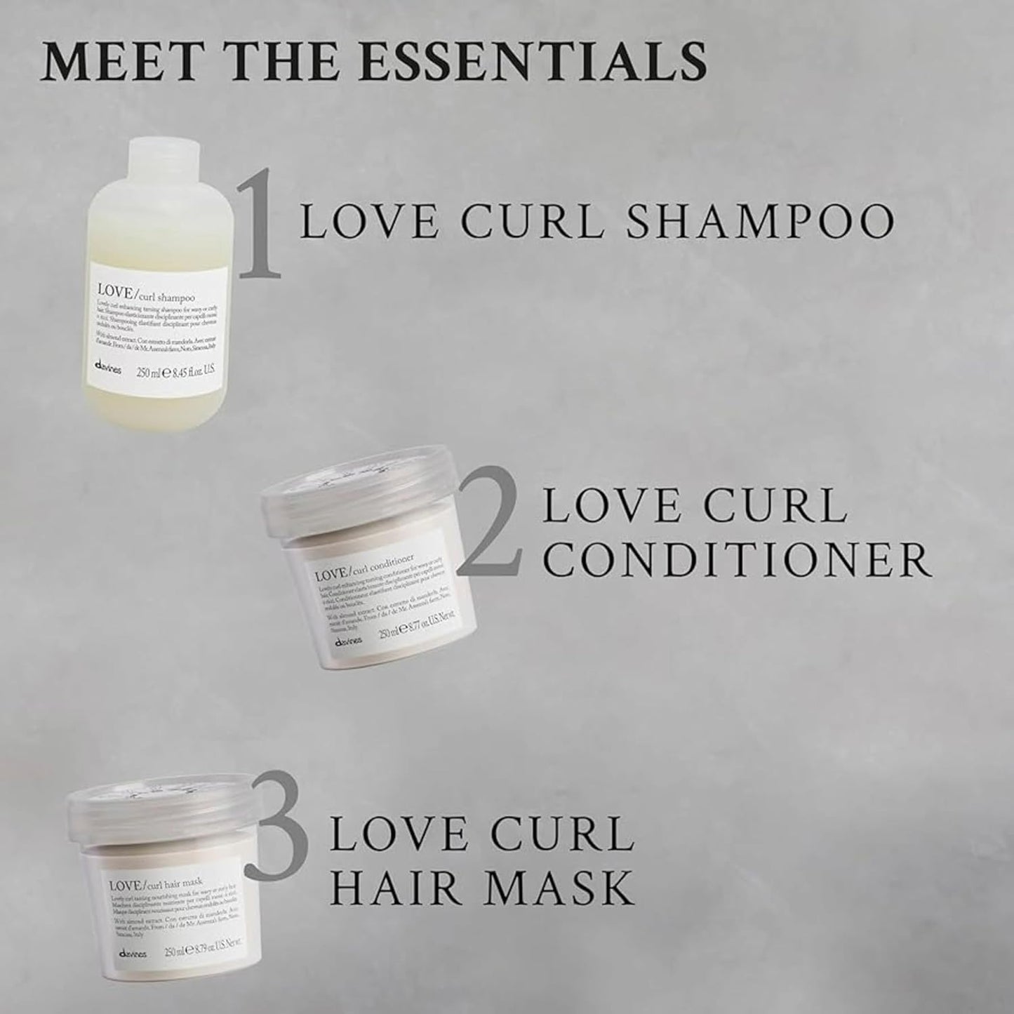 Davines LOVE Curl Co-Wash | 2-in-1 Conditioning Shampoo for Wavy & Curly Hair - Gentle Cleanse with Baobab Pulp
