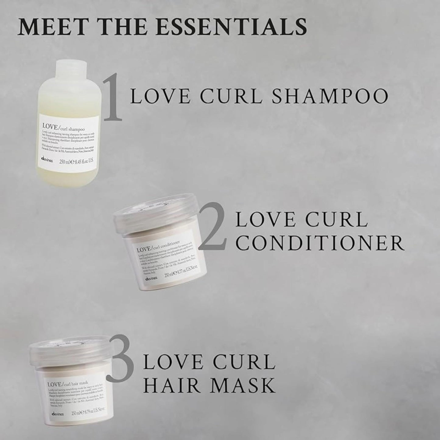 Davines LOVE Curl Shampoo, Enhancing Volume Taming Gentle Formula for Wavy and Curly Hair - Softens, Hydrates, and Boosts Curl Elasticity with Almond Extract, Travel Size, 2.54 Fl Oz