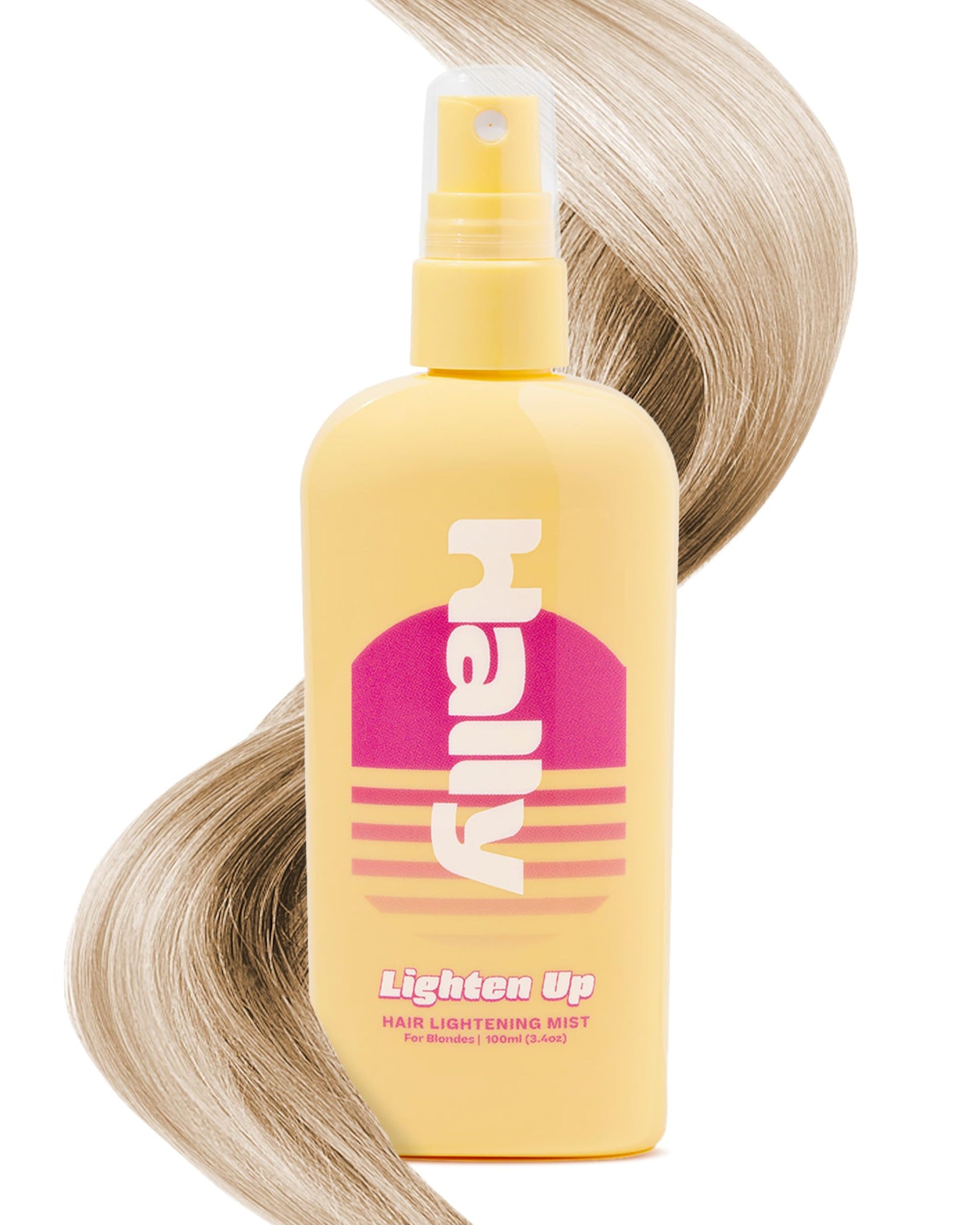 Hally Hair Lighten Up - Hair Lightener for Blondes | Gradually Lightens 2-3 Shades | Sun & Heat Activated Highlight Spray | Vegan & Ammonia-Free Hair Lightening - 3.4 oz