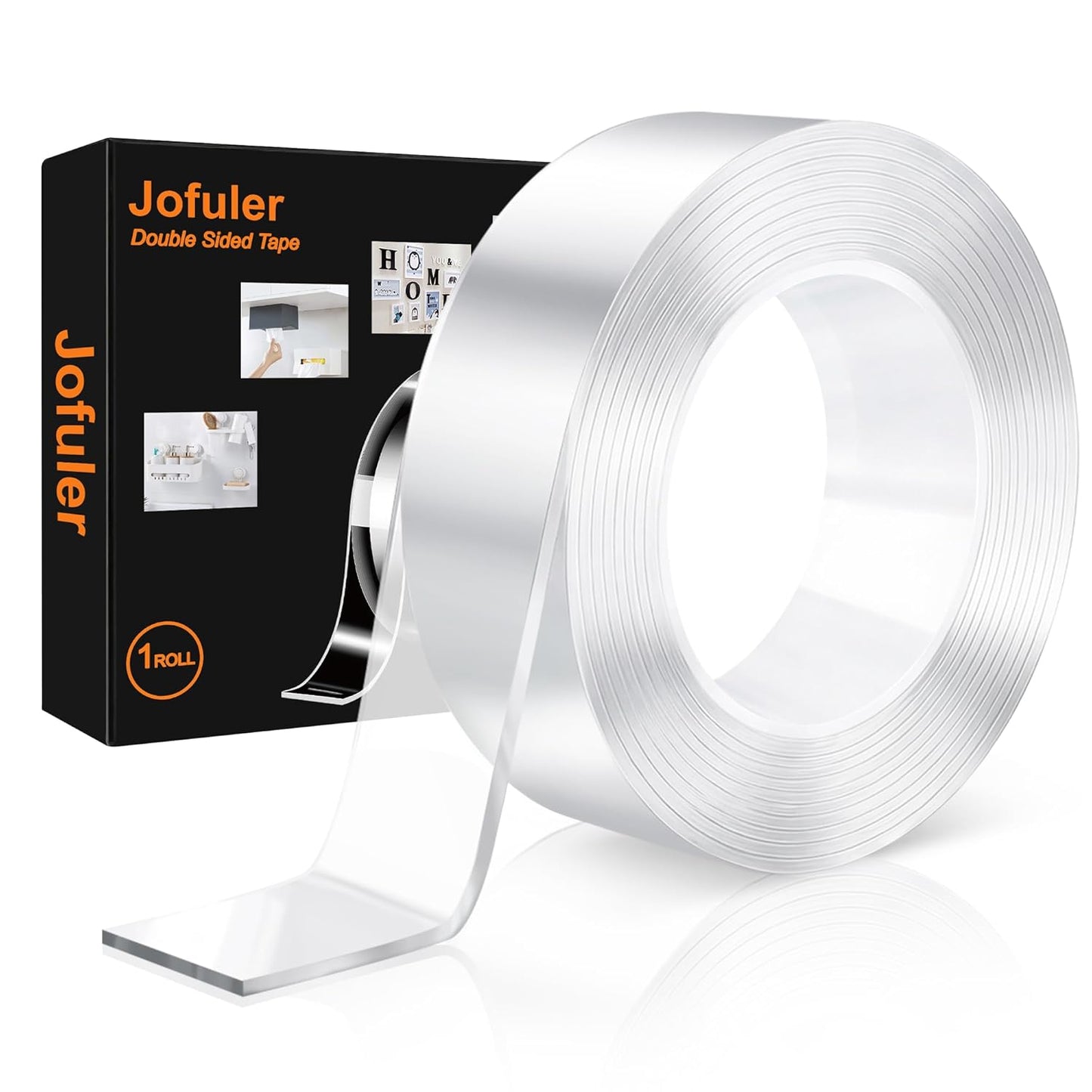 Heavy Duty Double Sided Tape - 1.18 in x 10 FT Clear Mounting Tape | Removable, No Residue for Indoor & Outdoor Use