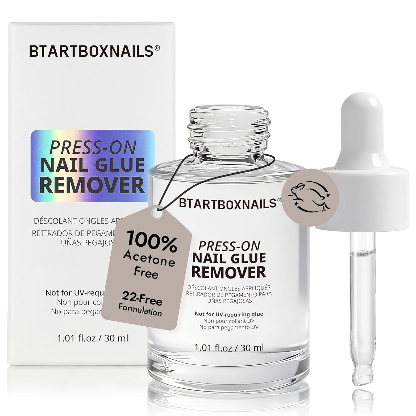 BTArtbox Press-On Nails - 5 Shades of Nude Long Stiletto | 16 Sizes for Easy Application & 4-Week Wear