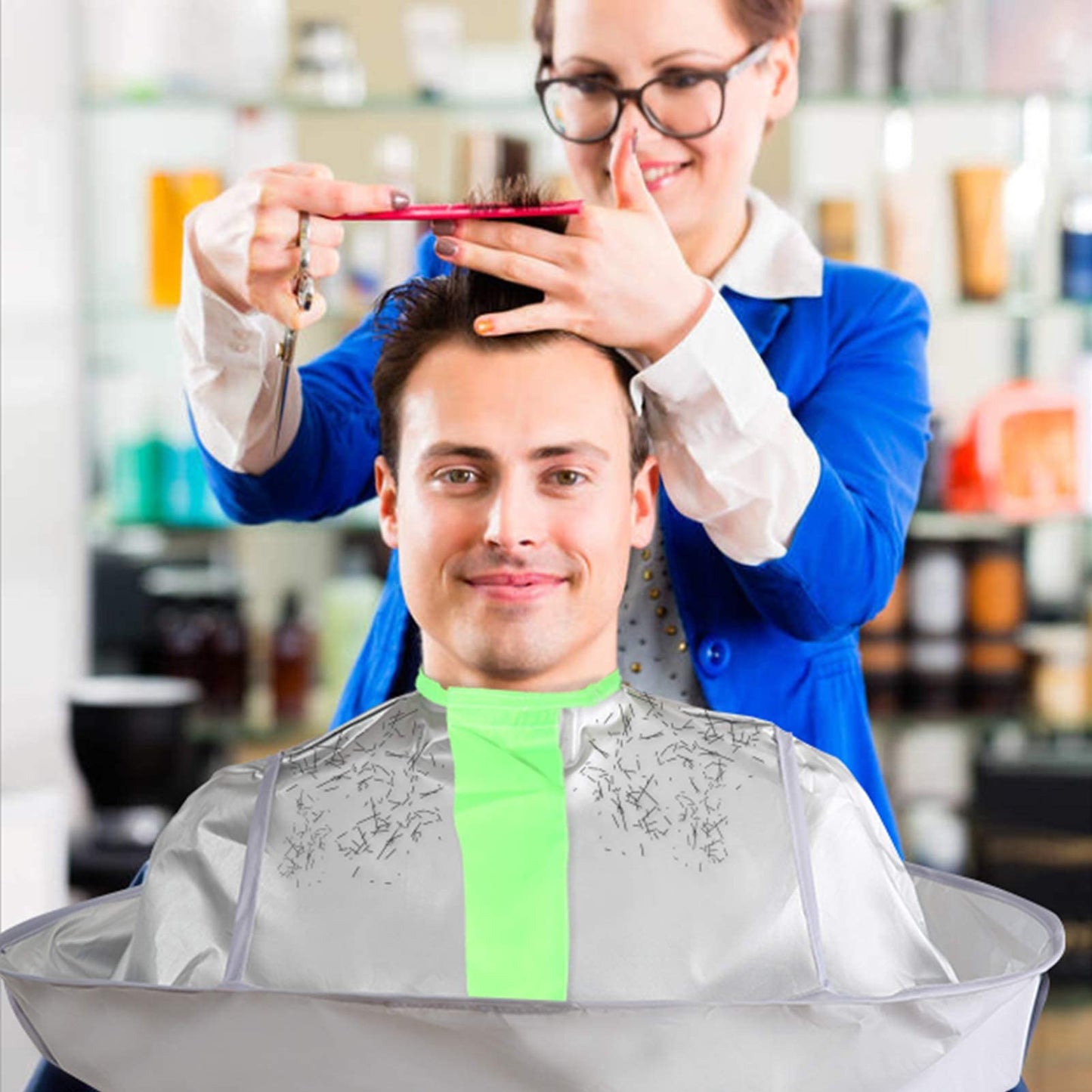 woniutch Hair Cutting Capes Umbrella, Barber Cape Cloak Cape for Home and Salon Use