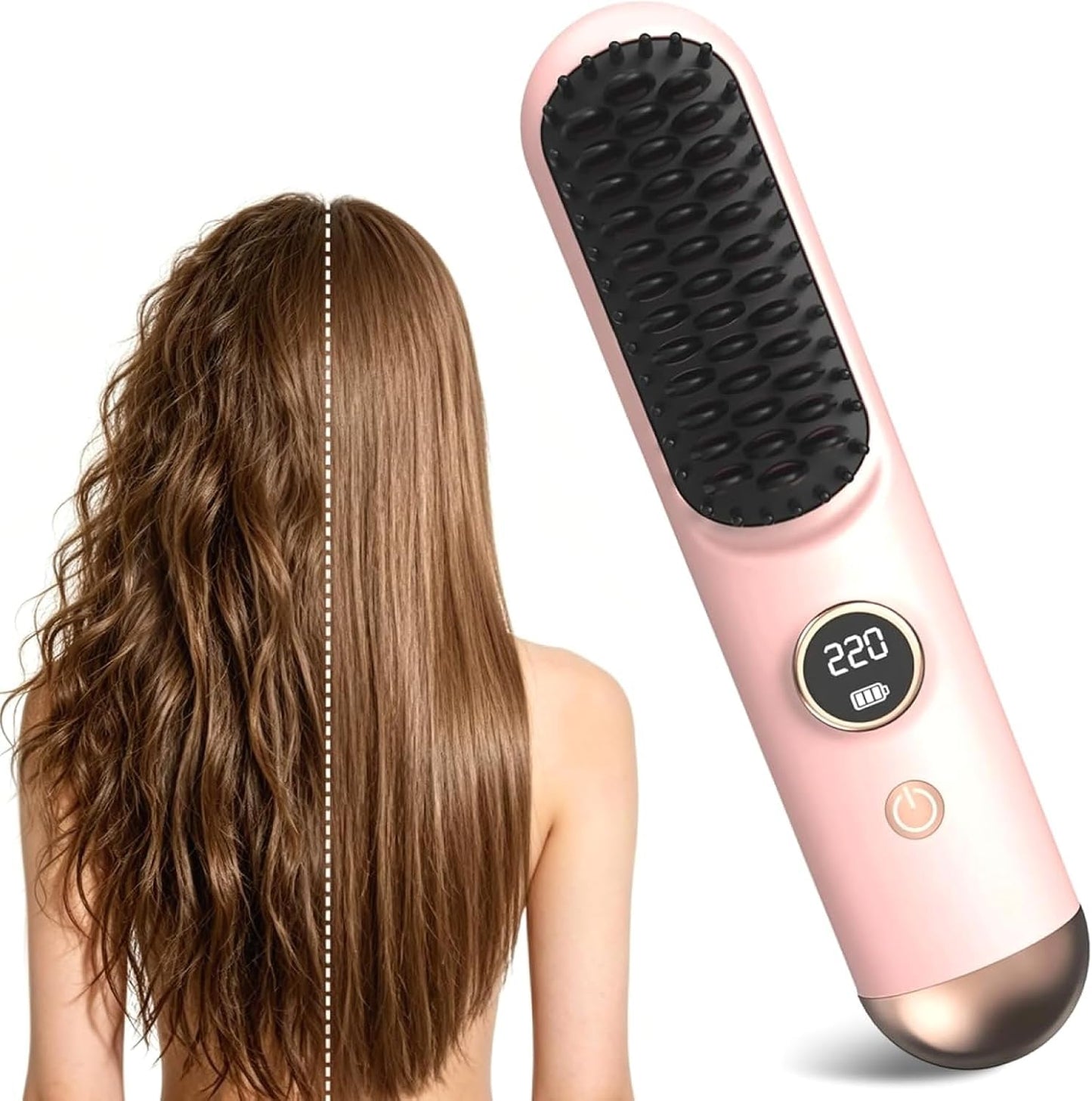 Go Brush Pro 2026 Upgraded Cordless Hair Straightener Brush