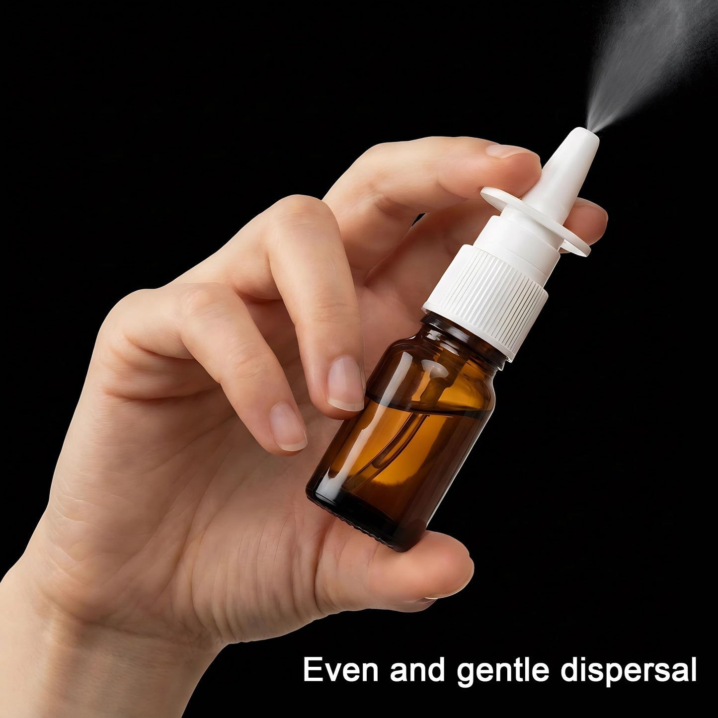 Jagolain 6 Pack 10ml Glass Nasal Spray Bottles Mist Sprayer, Travel Sized Empty Refillable Sprayers Nasal Cleanser, With Funnels (10ml (6pcs))