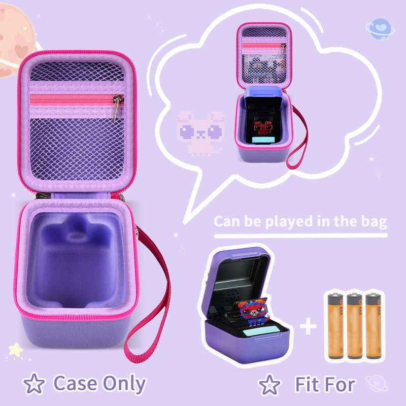 Case for Bitzee Interactive Toy Digital Pet and Case, Toys Hard Carrying Holder for Virtual Electronic Pets React to Touch, Protective Container for AA Batteries and Other Accessories (Box Only)