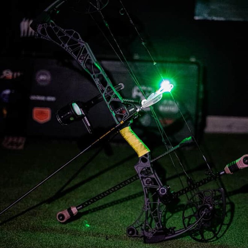 KEAUP 12 Pack X Lighted Nocks Universal Fit for Arrows with ID .204/.233/.244/.246 Light Up Nocks with ON/Off Switch for Archery Hunting