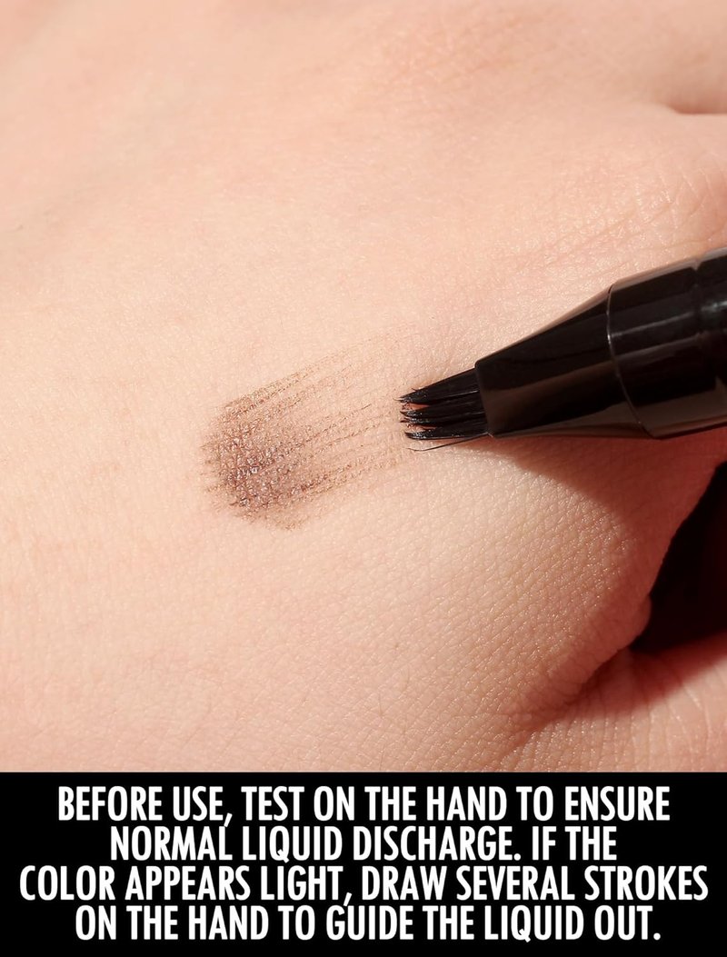 Eyebrow Pen - Microblading Pencil with Angled Brush | Long-Lasting, Waterproof, Smudge-Proof - 02 Tawny Brown