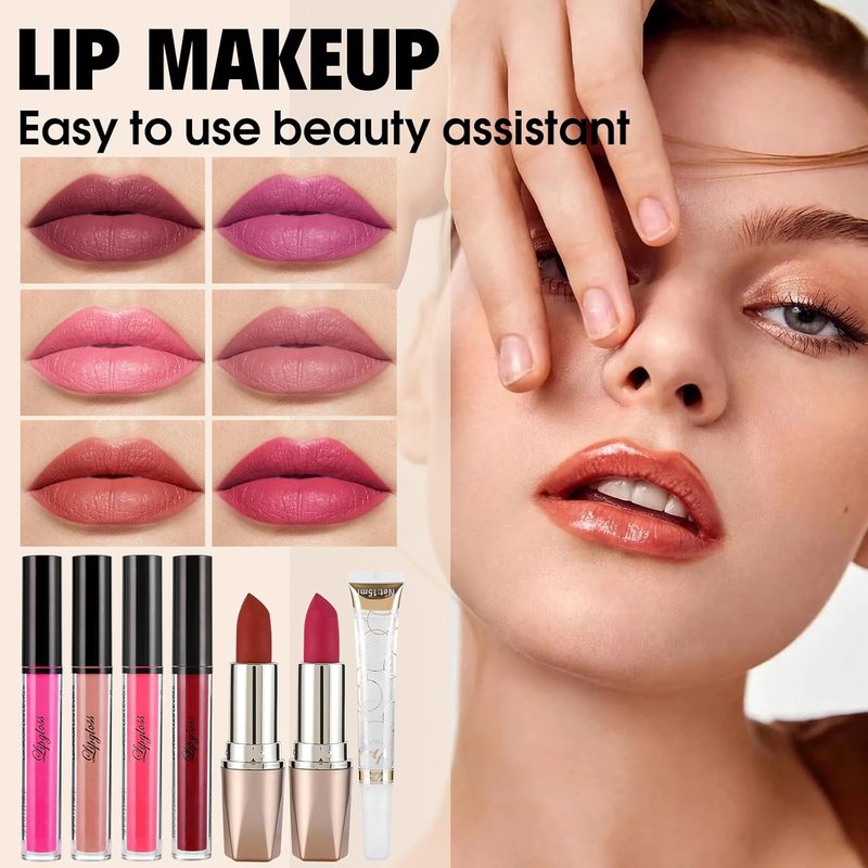 Complete Makeup Kit for Women - Foundation, Eyeshadow Palette & Brushes | Perfect Gift Set for Beginners & Teens