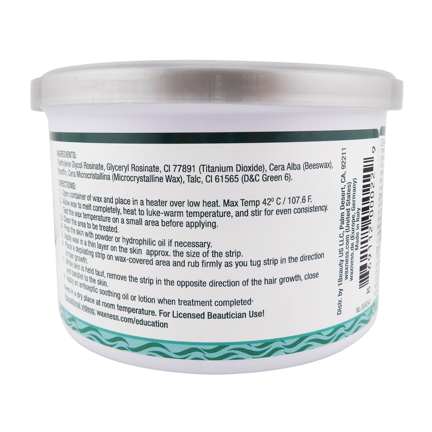 Waxness Soft Wax Tin Marine Blue 14 oz (400 g) – Professional Strip Wax with Polymer Formula for Face & Body – Made in Italy