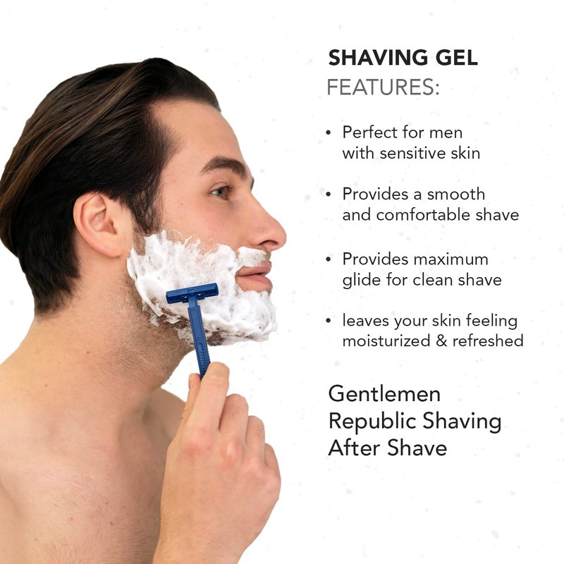 Gentlemen Republic 8oz Alcohol/Dye/Lather Free Sensitive Skin Shaving Gel
