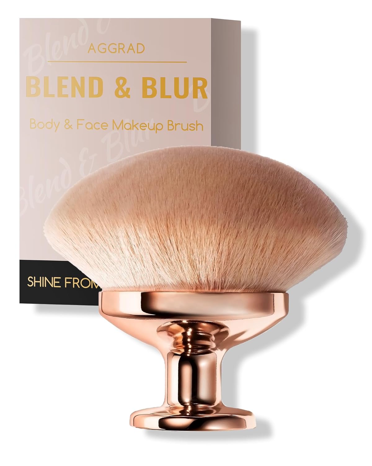 Ultra Large Kabuki Makeup Brush - Self Tanner & Foundation Applicator for Face & Body | Violet