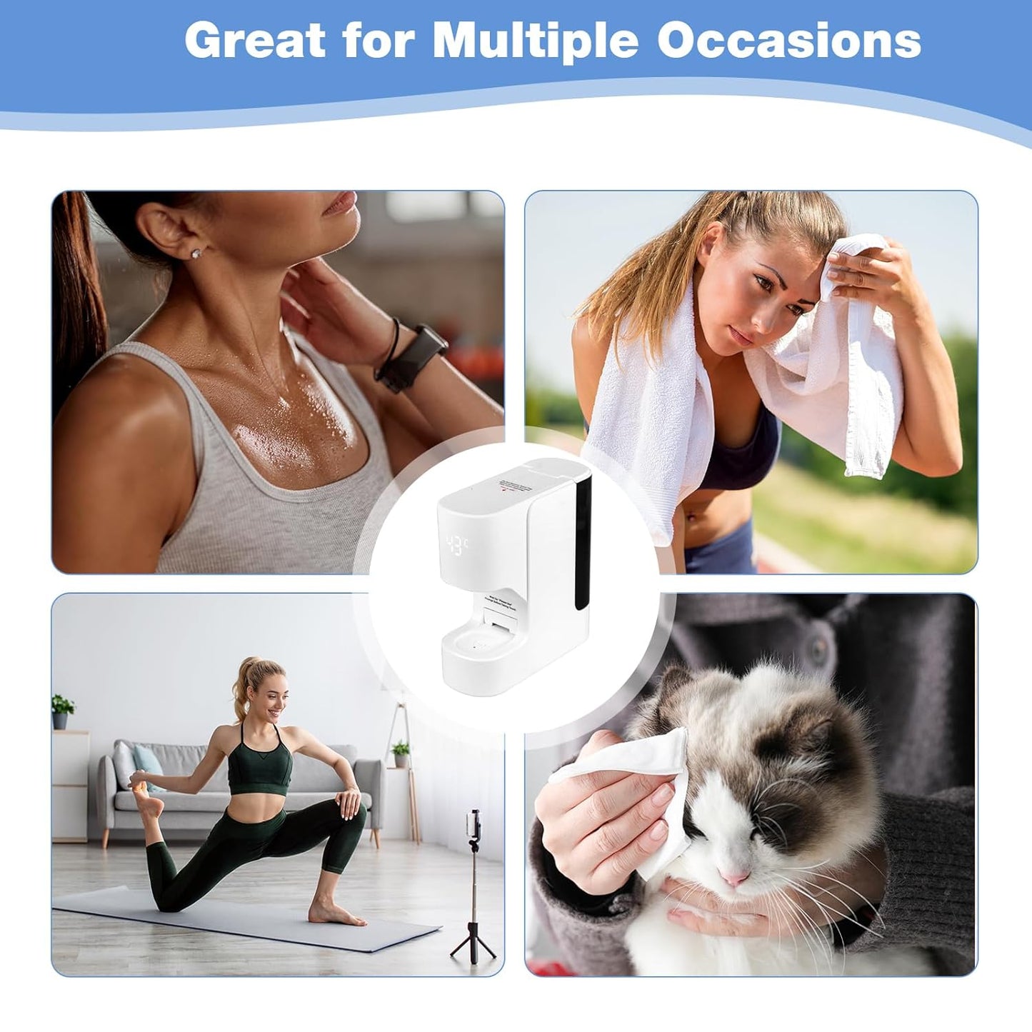 Mini Hot Facial Towel Warmer - Fast Heating Spa Towel Dispenser with Voice Alerts | 55°C (131°F), 20 Towels