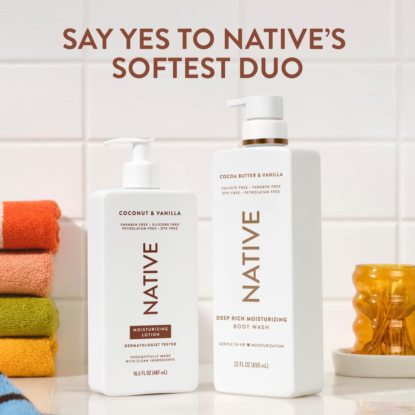 Native Body Lotion, Coconut & Vanilla, 48-Hour Hydration for Dry & Sensitive Skin, Made with Plant-Based Moisturizers like Shea Butter, Silicone & Paraben Free, 16.5 fl oz