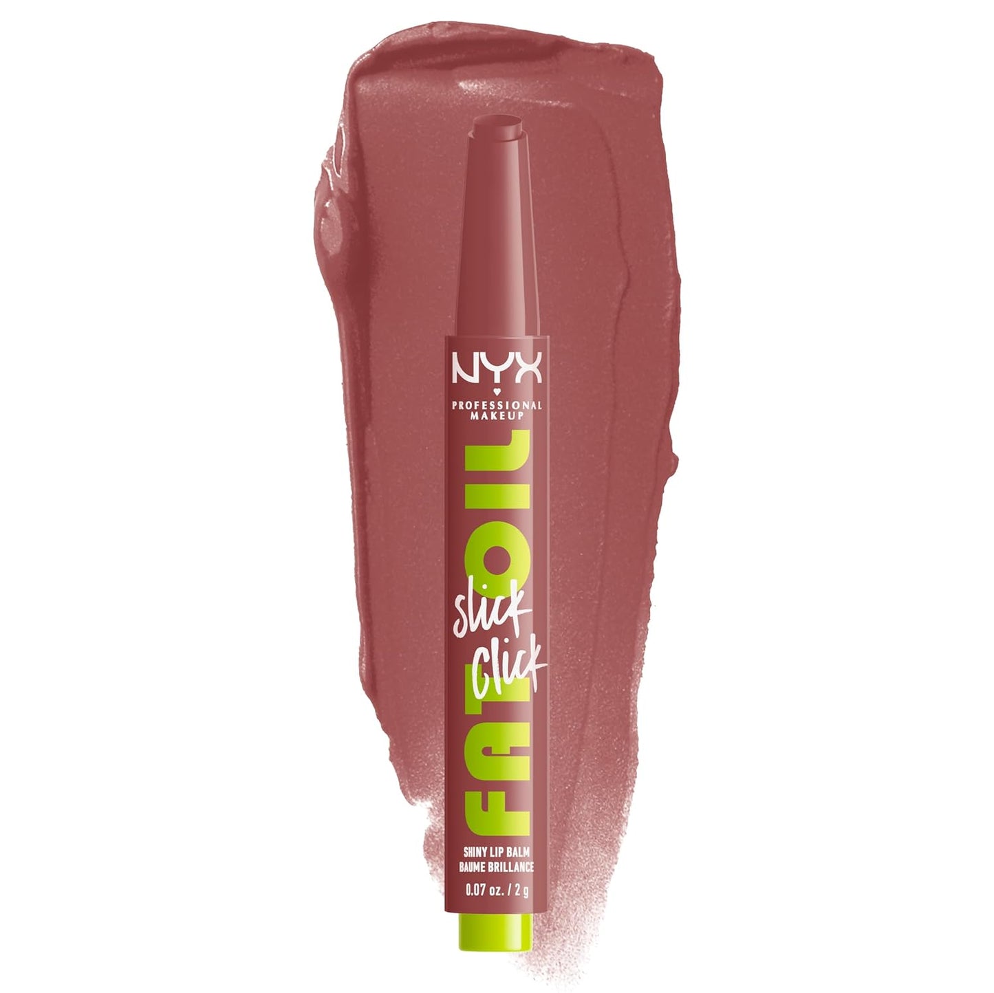 NYX Professional Makeup Fat Oil Slick Click | Lightweight, Buildable Vegan Lip Balm - Richly Pigmented, No Filter Needed