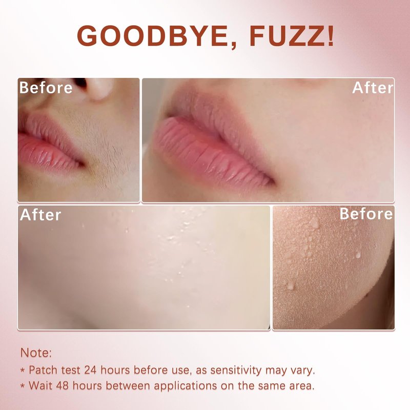 Facial Hair Removal Cream for Women Face, Painless & Flawless Depilatory Cream for Face Upper Lip Chin Hair Remover, Gentle Formula for Sensitive Skin Hair Removal At Home, 1.69 fl.oz