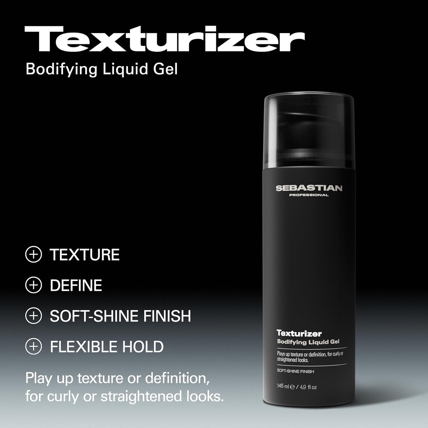 Sebastian Professional Texturizer - Flexible Hold Hair Gel | 4.9 fl oz Bodifying Liquid for Textured Definition