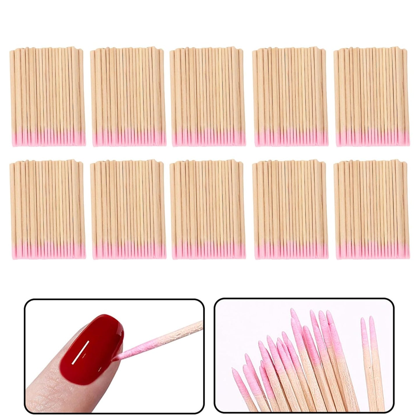 Cotton Buds - 1000 Pcs Precision Tips for Makeup & Electronics Cleaning | Wood Stick Design