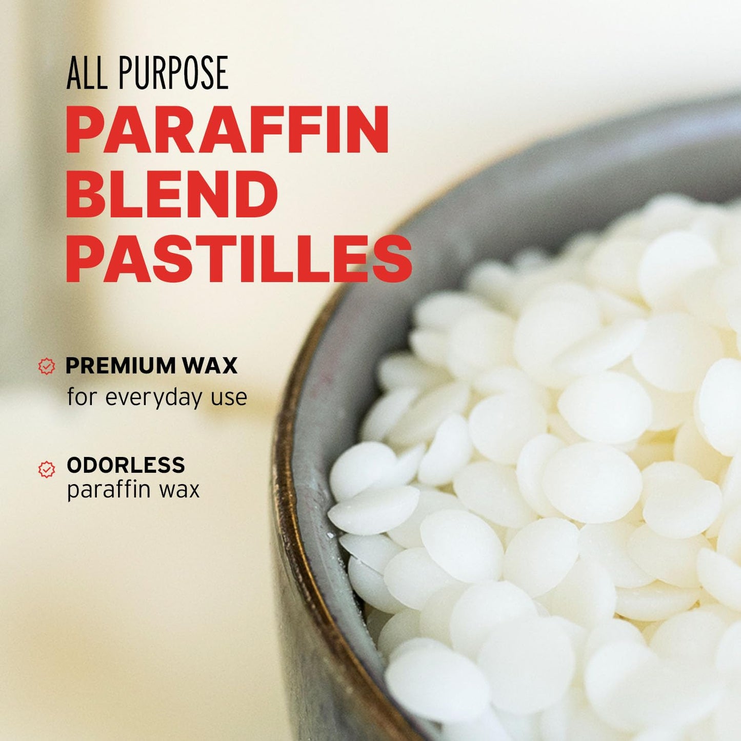 Blended Waxes, Inc. Multi-Purpose Paraffin Wax for Candle Making, Easy-to-Use Bulk Pastilles, Ideal for Lubricating, Waterproofing, Canning & More, Premium Paraffin Wax Refills, 10 lb Pack