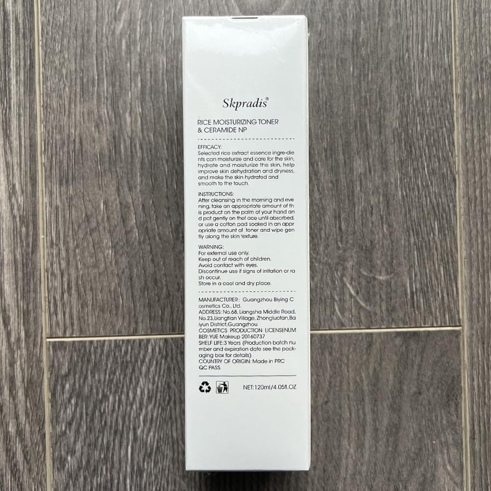 Natural Rice Toner - Ceramide-Infused Hydrating Formula for Dull & Dry Skin | 4.05 Fl Oz
