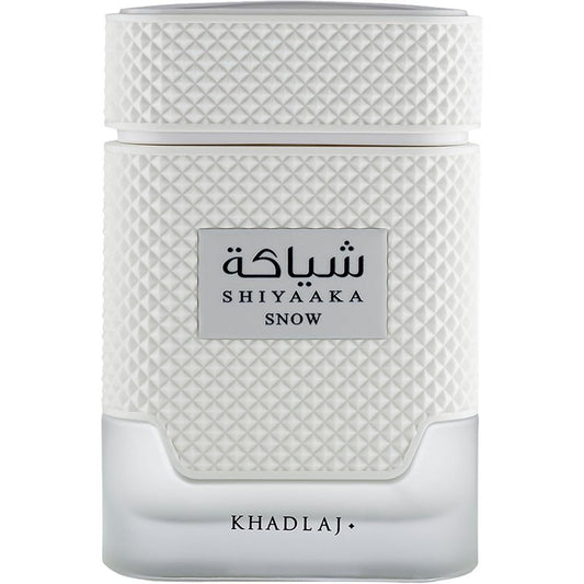 Khadlaj Shiyaaka Snow Eau De Parfum Spray - Citrusy Woody Spicy Fragrance for Men | 3.4 oz / 100 ml