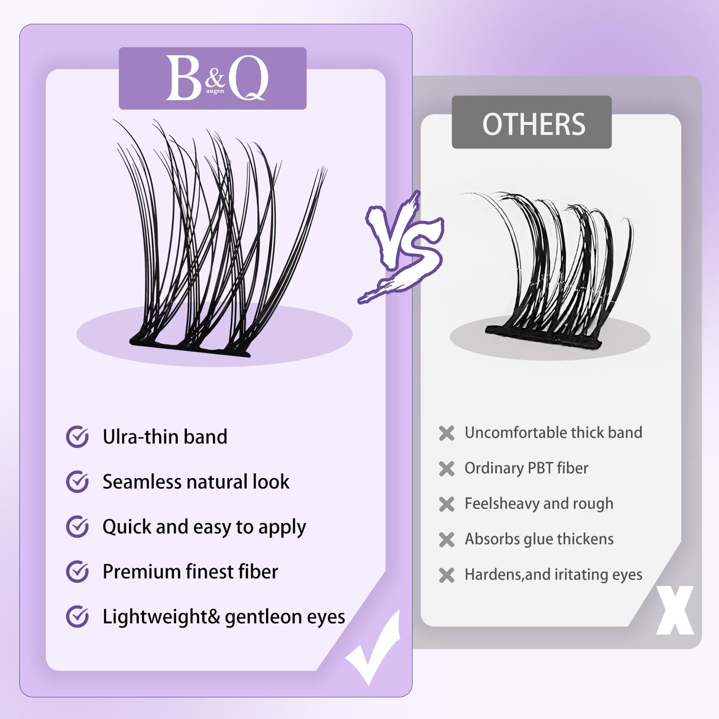 B&Q Wispy Lash Clusters Full B49,Eyelash Clusters 156PCS Comfortable band Cluster Eyelash Extensions,8-18mm Volume Individual Lashes Lightweight D Curl Lash Clusters Soft Eyelashes Natural Look(B49)