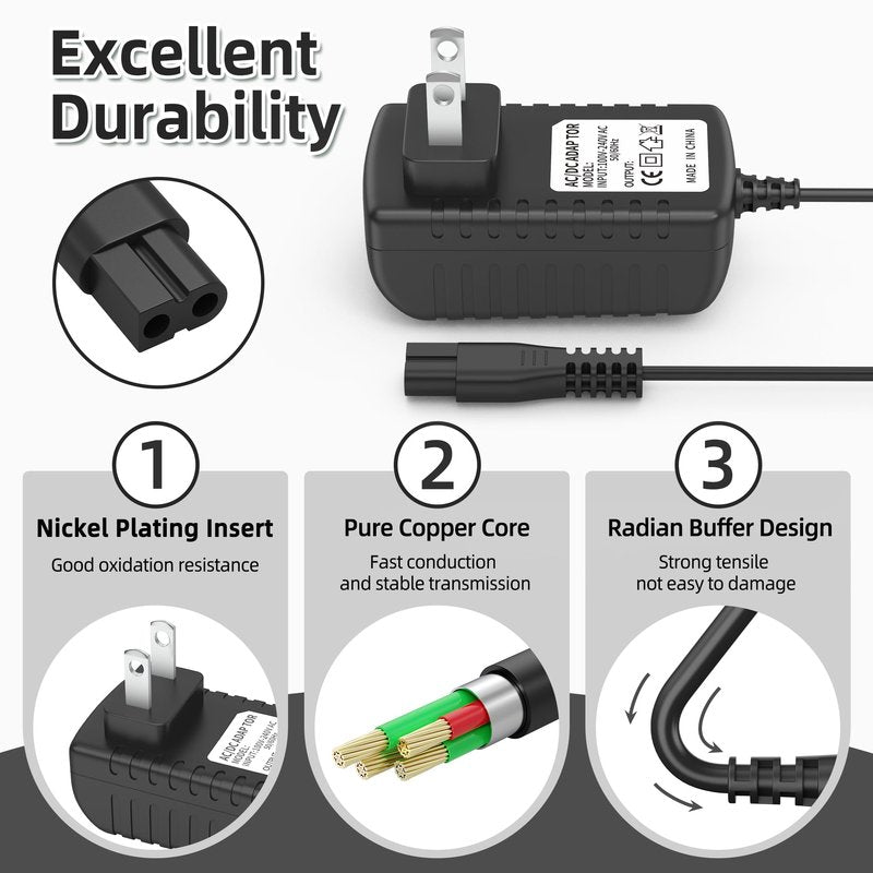 MDCGPower AC Adapter Compatible with PRO Barberology FXCORD C045120-A CA78M C045100-A CA80M FX Cord FX870 FX788 FX787 FXSSM FX820 Clipper Trimmer BabylissPro 4.5V Power Supply Battery Charger