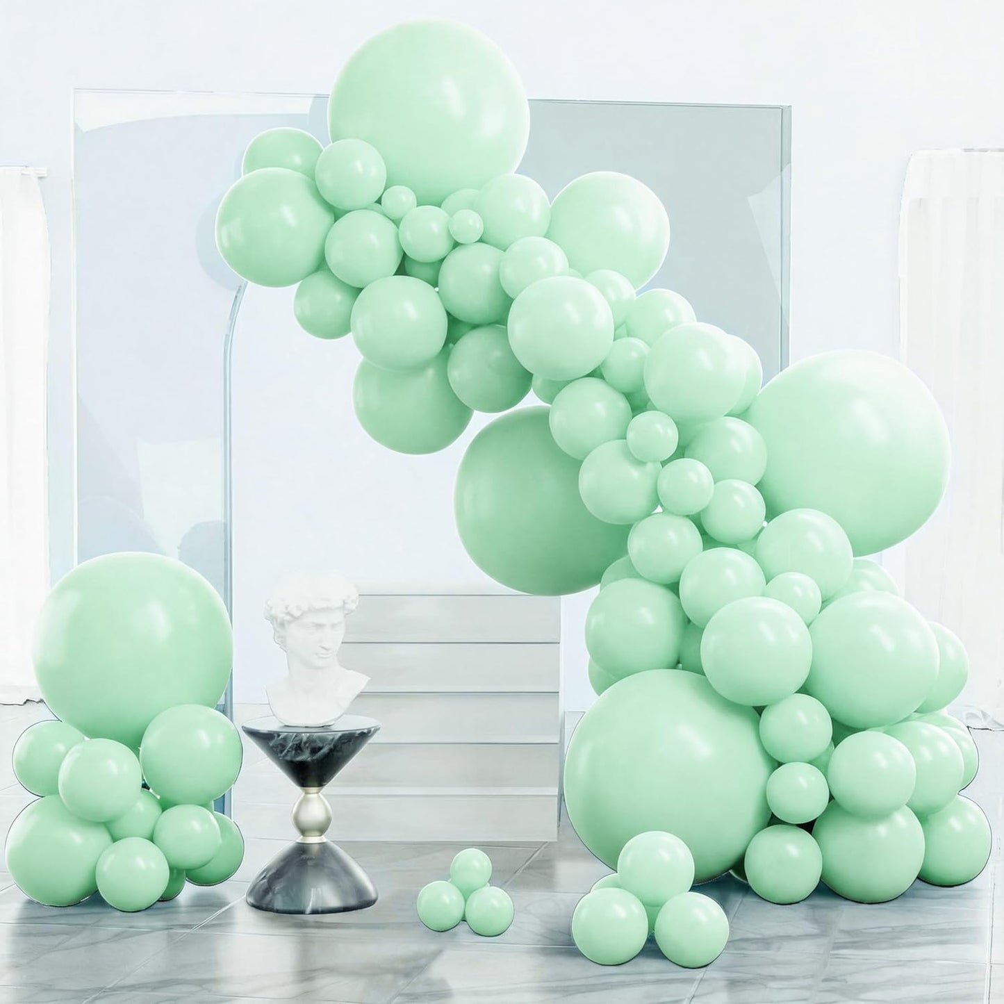 Black Balloon Arch Kit - 140 Pcs in 5-18 Inch Sizes for Baby Showers, Birthdays & Anniversaries | Elegant Black Decor