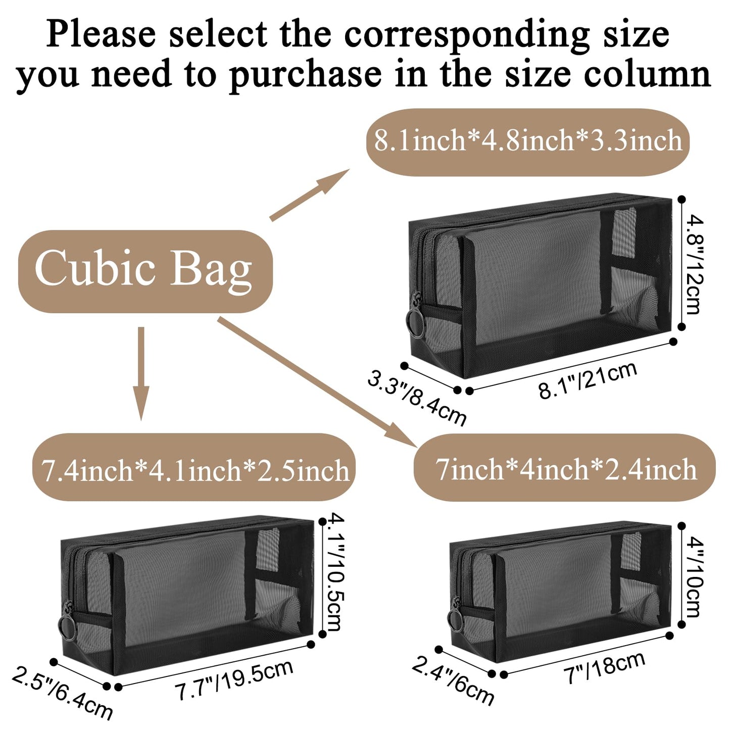 Unoutur 20 Pieces Mesh pouch, Mesh Makeup Bag Portable Makeup Pouch Travel Toiletry Bag for Makeup Organizer Home Office Travel Accessories, Mesh Cosmetic Bag with Zipper