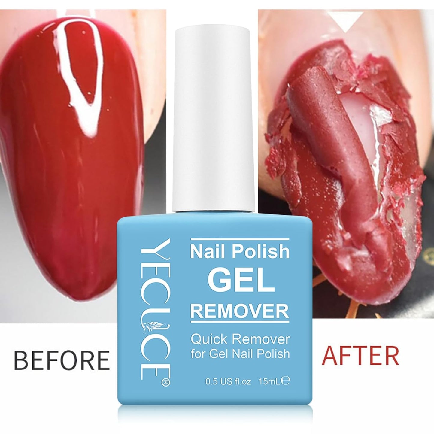 Gel Nail Polish Remover - Soak-Off Formula for Quick & Easy Removal | 15ml, 2-Pack