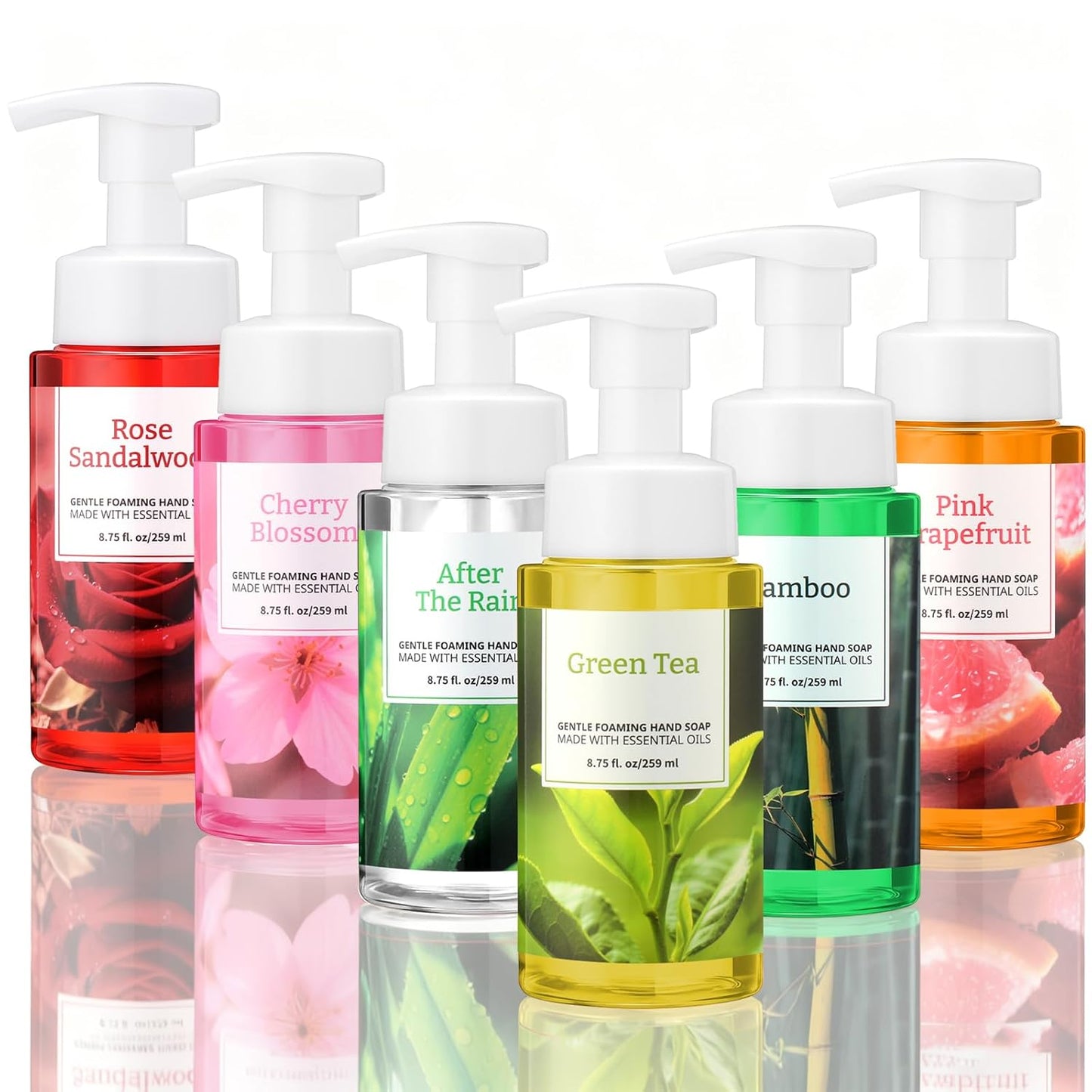 Moisturizing Foaming Hand Soap - Fresh Scent Liquid Foam Wash | 8.75 Fl Oz for Kitchen & Bathroom