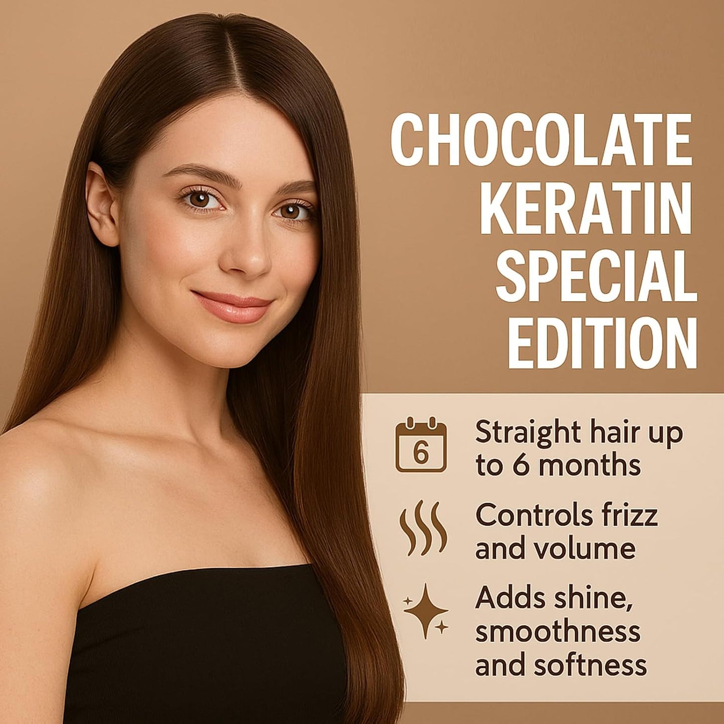 Kachita Spell Brazilian Keratin Hair Straightening Treatment - Lasts 18 Weeks | Chocolate & Argan Oil, 16 fl oz