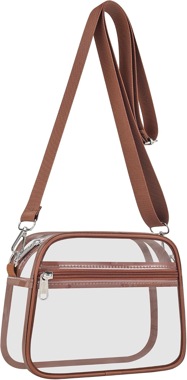 Clear Stadium Bag - Transparent Sports Fan Handbag with Adjustable Strap | Perfect for Concerts & Festivals