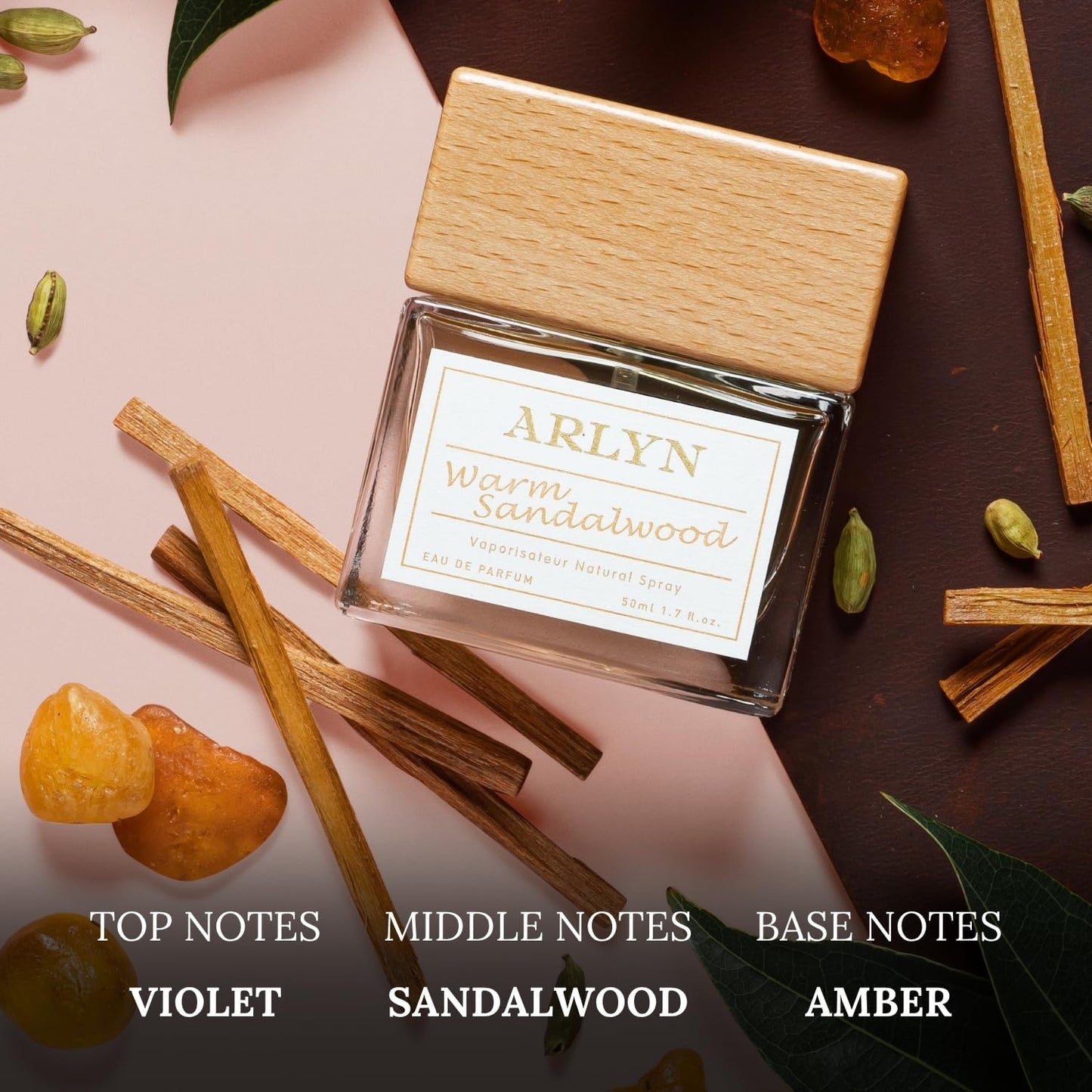 Warm Sandalwood Eau De Parfum | Long-Lasting Unisex Fragrance with Woody Notes - 50ml / 1.7 oz
