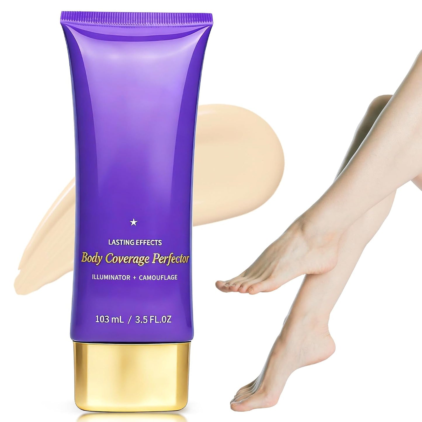 Tattoo Cover Up Makeup - Waterproof Body Concealer for Scars & Bruises | Long-Lasting 3.5oz in Bronze Radiance