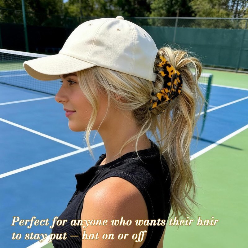 Large Hair Clips for Women - 4.2 Inch Non-Slip Acetate Claw Clips | 2 Pack Tortoise Shell Hair Accessories