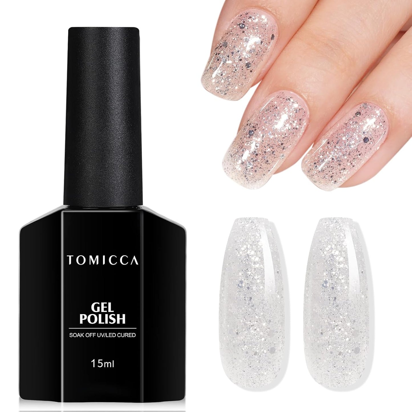 TOMICCA Gel Nail Polish - Dark Orange Autumn Winter Color | Long Lasting High Gloss Soak Off UV LED for DIY Manicure