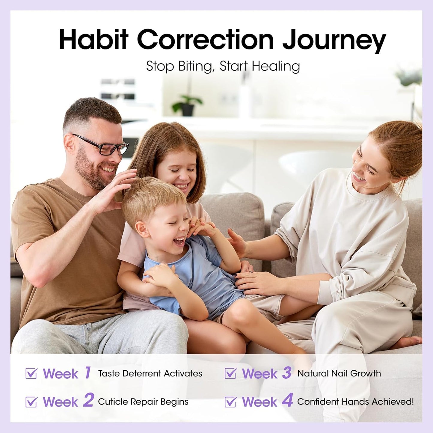 Gellen Nail Biting Prevention | Roll-On Treatment for Kids & Adults - Quick-Dry Bitter Taste Nail Polish