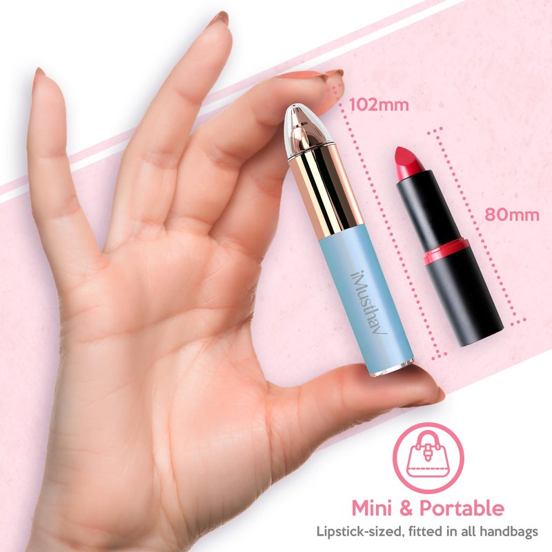 iMusthav Eyebrow Trimmer for Women, Precise & Painless Eyebrow Razor with LED Light, Electric Facial Hair Remover for Flawless Brows, Lip & Face, Battery Operated, Travel-Friendly, Gold-Plated Design
