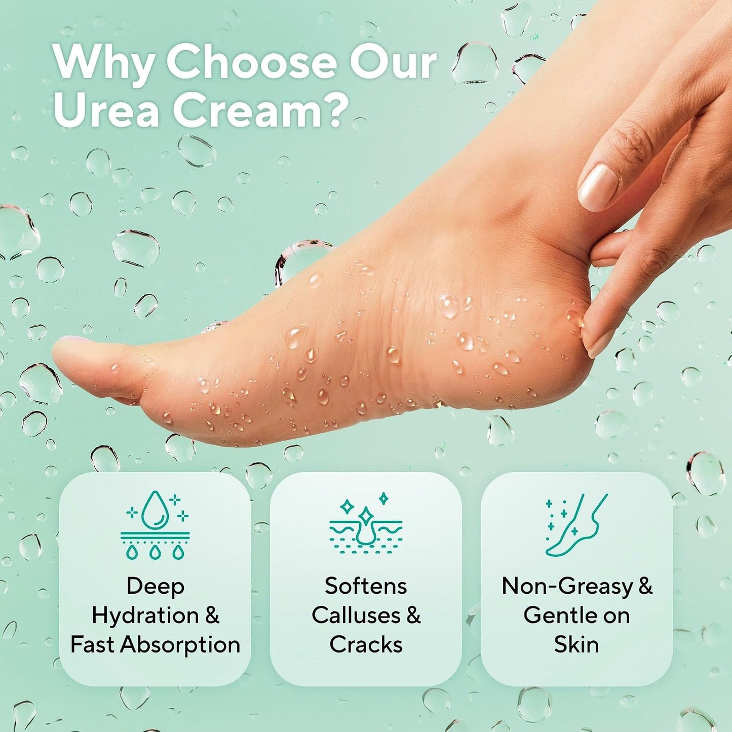Lavinso Urea Cream 40% - Maximum Strength Foot Cream for Calluses & Cracked Heels | Dry Skin Repair for Men & Women