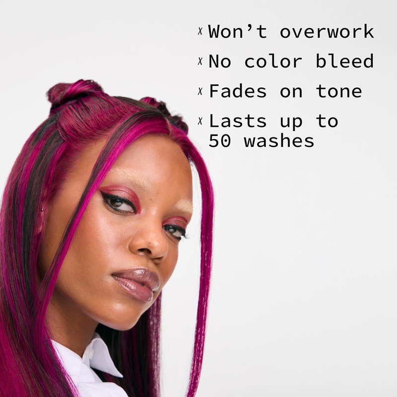 True Hot Pink Semi-Permanent Hair Color - Pulp Riot First Base, Vegan Formula, 4oz Tube | Long-Lasting Vibrancy