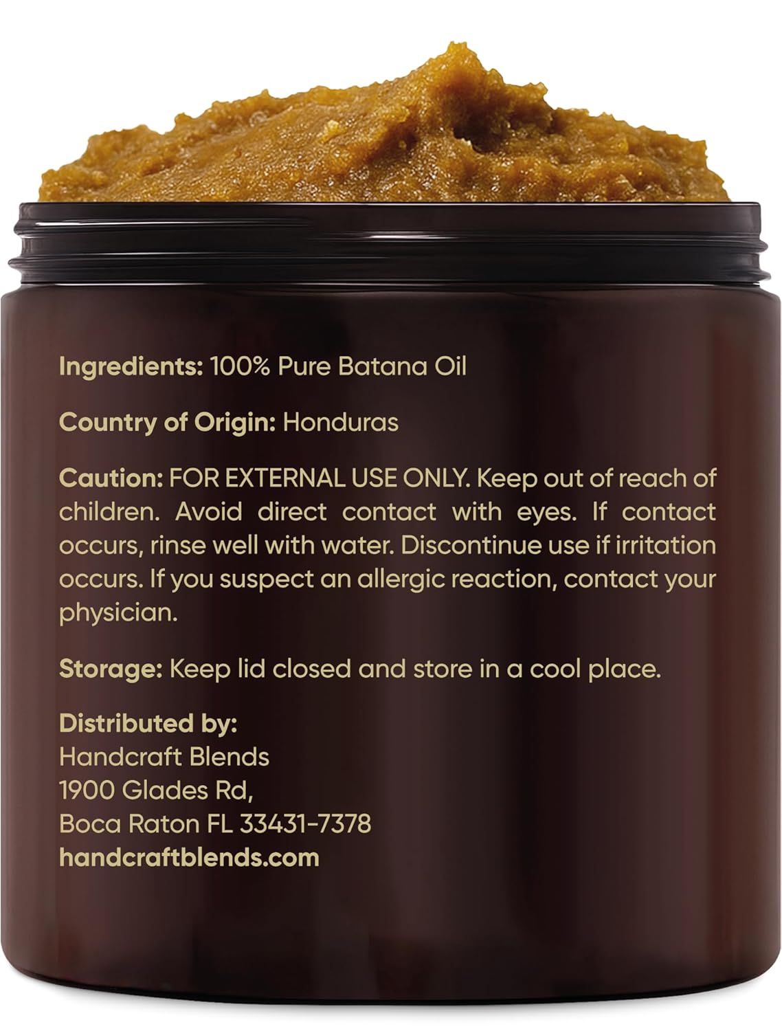 Batana Oil for Hair Growth - 100% Pure & Natural - Unrefined Hair Mask for Dry, Damaged Hair | 4 oz Cold Pressed