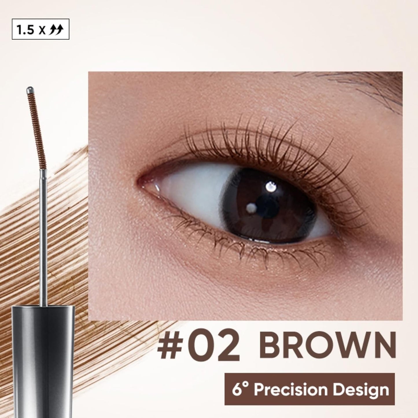 Healthy Lash Partner - Gentle Waterproof Eye Makeup Remover | #02 Brown Precision Design