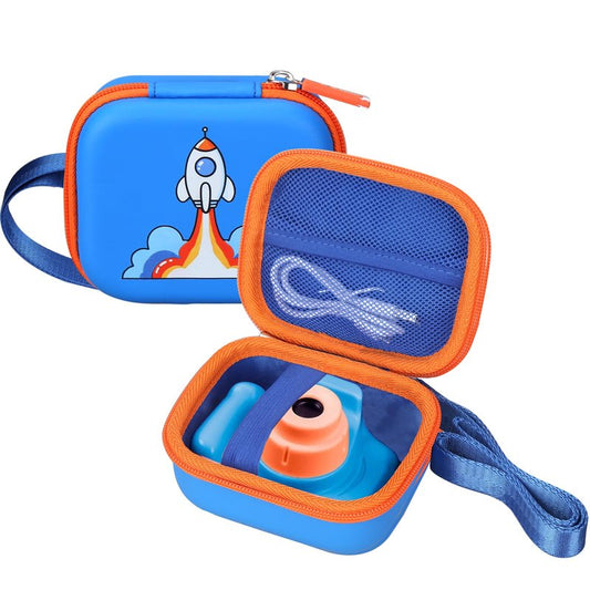 Camera Case for Seckton Upgrade Kids Selfie Camera, Case Compatible with Seckton/KOKODI/Dylanto/Goopow/Desuccus/DITUPAN/GKTZ/masterbee Digital Video Camera Toys Camcorder Storage Holder-Deep Blue