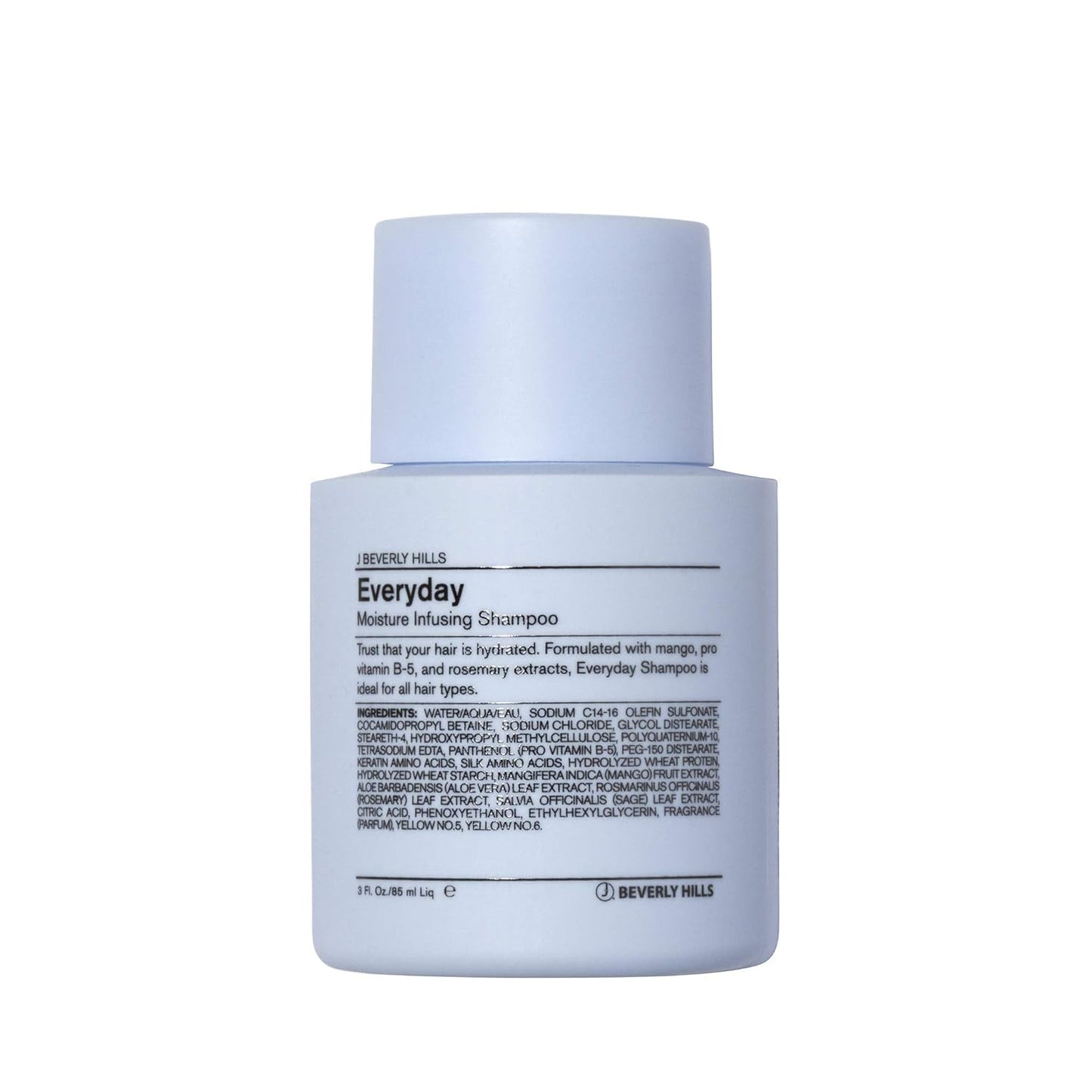 J Beverly Hills Blue Everyday Moisturizing Shampoo - Eucalyptus Oil for Hair Growth | 3 Oz & 12 Oz Options