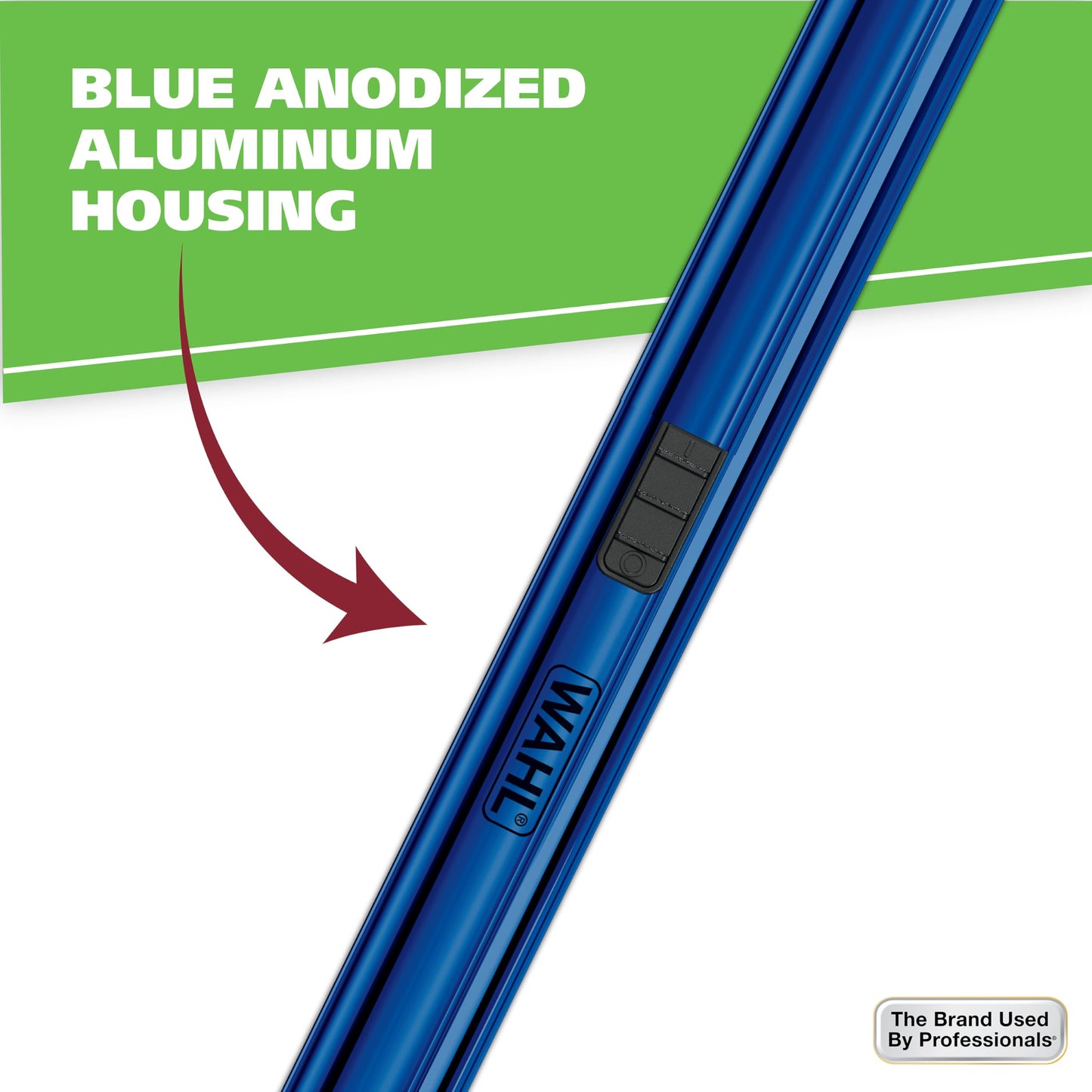 Wahl Lithium 2 in 1 Battery Pen Detail Touch Up Trimmer for Nose, Ear, Neckline, Eyebrow, & Other Detailing - Blue - by The Brand Used by Professionals - Model 5643-200