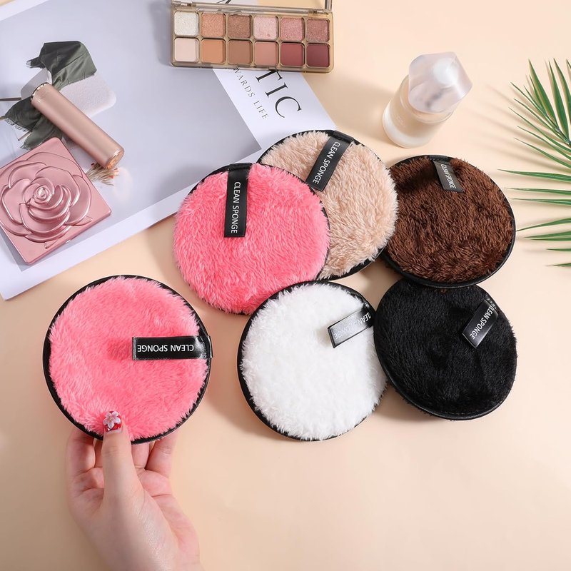 Reusable Cotton Rounds - Soft Double-Sided Makeup Remover Pads | 5 Pack in 5 Colors
