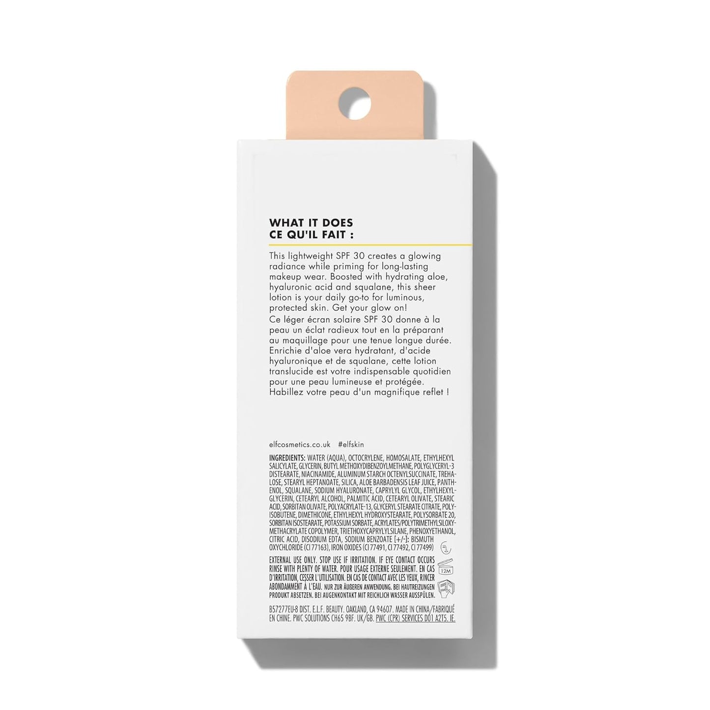 e.l.f. SKIN Suntouchable! Whoa Glow SPF 30 - Lightweight Sunscreen & Makeup Primer with Hyaluronic Acid | Vegan & Cruelty-Free